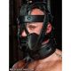 Mr.S Leather Deluxe Hardline Head Harness Muzzle - Heavy Padded & Locking |Black