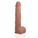 RealRock Extra Long Straight Dildo with Balls 15" / 38 cm  | Tan
