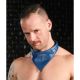 Mr.S Leather Lambskin Neck Hanky | Blue