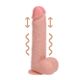 RealRock Vibrating and Thrusting Straight Cock with Balls - 8" - Cream