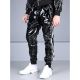Mr. Riegillio PVC 24 Tracksuit Pants - Black with White Piping