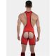 Barcode Berlin Backless Singlet Versos - Red/Black