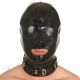 Invincible Rubber Rubber Hood Pinhole Eyes Open Mouth  - Black