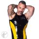 Invincible Rubber Rubber Vortex Sleeveless Top - Black/Yellow