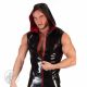 Invincible Rubber Rubber Sleeveless Hooded Top - Black/Red
