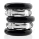 Oxballs JACKER 5-STACK five-pack tube super-strong cockrings CLEAR/BLACK