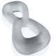 Oxballs BOOMERANG double-ring cockring & nut-tugger CLEAR STEAM