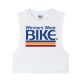 BIKE® Winners Wear BIKE Crop Tank - White