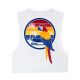 BIKE® Tropical Bird BIKE Crop Tank - White