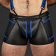 Mr S Leather Neo Cyber Boxer - Black/Blue