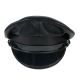Biker Black Leather - Shiny Black Visor/ Black Trim