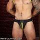 Mr. S Leather Neoprene Double Stripe Jock - Yellow