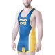 Nasty Pig Deadlift Singlet - Cadet Blue/Goldenrod/White 