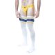 Nasty Pig Hook'd Up Thigh High Sock - White/Cadet Blue/Goldenrod - One Size