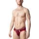 Nasty Pig Rival Classic Brief - Burgundy/ Vibrant Orange/White