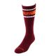 Nasty Pig Hook'd Up Sport Sock 3.0 - Burgundy/Vibrant Orange/White - OSFA