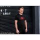 Mr S Leather Logo Tee Army Black/Red