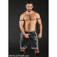 Mr S Leather Basketball Short | Black/White