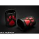 Mister S Leather Paw Gauntlet Red