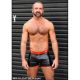Mr S Leather Rubber Boy Shorts Black/Red