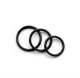 Black Rubber Cockring 3 Pack