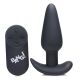 BANG! 21X Vibrating Silicone Butt Plug w/ Remote Control - Black