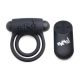 BANG! Silicone Cock Ring & Bullet w/ Remote Control - Black