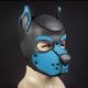 Mr S Leather Neoprene K9 Puppy Hood | Black/Aqua