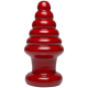 American Bombshell: DESTROYER Ribbed Butt Plug - Cherry Bomb