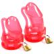 BON4 Plus + Silicone Chastity Device | 2 Red Cages