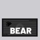 Mr. Riegillio  Rubber Velcro Patch - BEAR - White