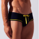 Code 22 Double Binding Swim Brief - Black & Yellow