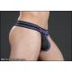 Mr S Leather Fuck Gear PIT STOP Thong w/Butt Plug Harness | Blue