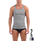 2(x)ist Men's Essential Square Cut Tank 2 Pack - Grey & Navy Blue