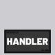 Mr. Riegillio  Rubber Velcro Patch - HANDLER - White