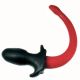 SquarePegToys® HAPPY PUPPY TAIL X-Large Butt Plug | Red