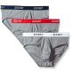 2(x)ist No Show Stretch Brief 3 Pack | Grey