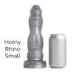 Mr Hankeys' HORNY RHINO Dildo: Small | Gun Metal