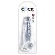 KING COCK Dildo with Balls: Clear | 8 inches