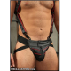 Mr S Leather Sport Jockstrap | Black and Red