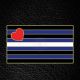 Master of the House Pin - LEATHER FLAG |Black/Blue