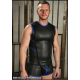 Mr S Leather NEOPRENE Mercenary Vest - Blue