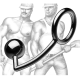 Tom of Finland Steel 50mm Cock Ring with Anal Ball