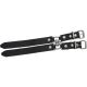 Mister B Leather Hinged Cuff Wristband | Black