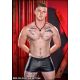 MR.S Leather Gym Short with Zipper Pocket | Blue