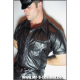 Mr S Leather Short Sleeved Police Shirt | Black