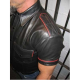 Mr S Leather Police Tee Short Sleeves | Black with Red