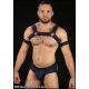 Mr S Leather NEO BOLD COLOUR Bulldog Chest Harness | Navy Blue & Black