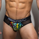 MARCO MARCO Neon Script Brief - Black Mesh Back