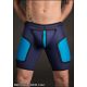 Mr S Leather NEOPRENE All Access Play Short | Navy Blue & Aqua